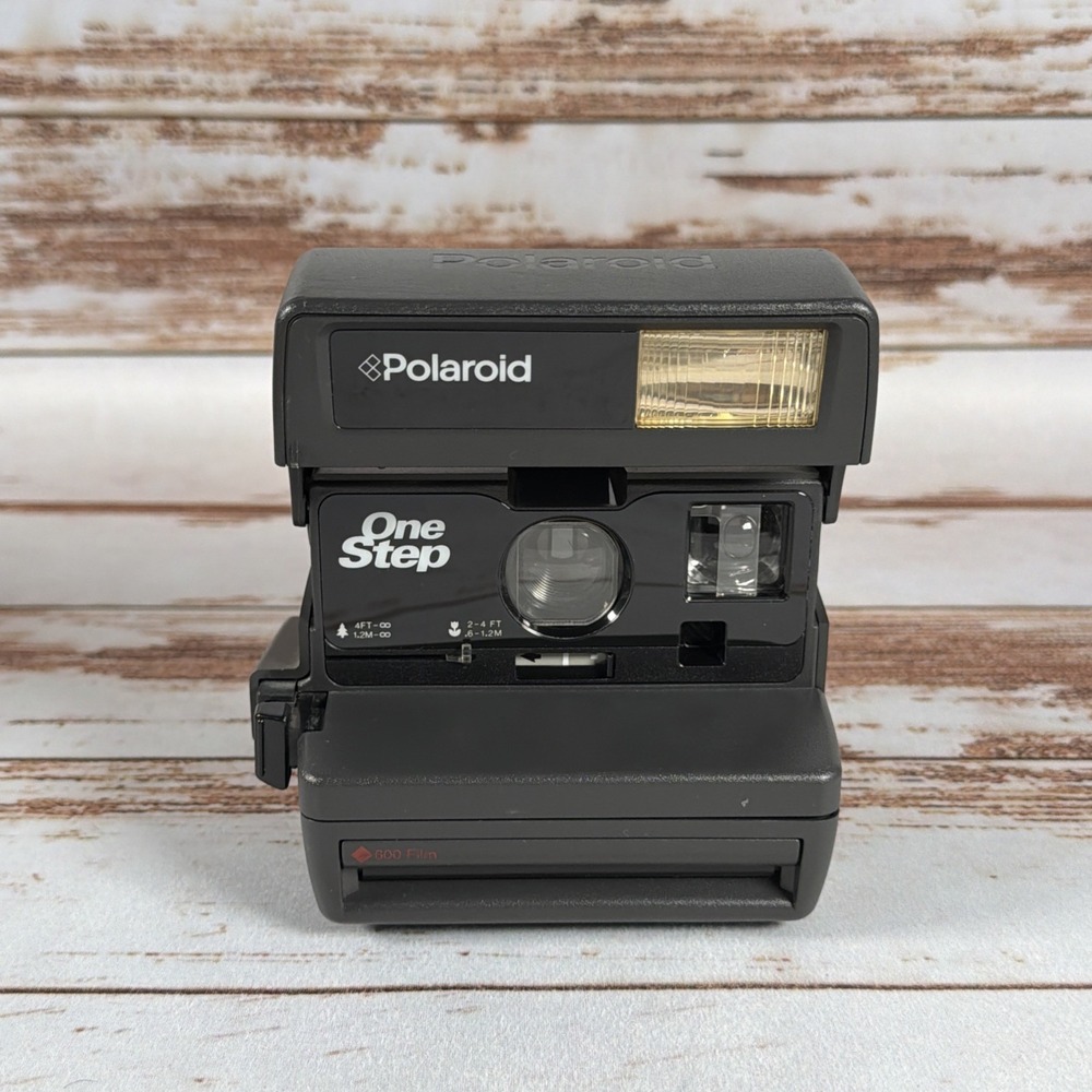 Polaroid OneStep i-Type Instant Camera Black with Strap Tested Used